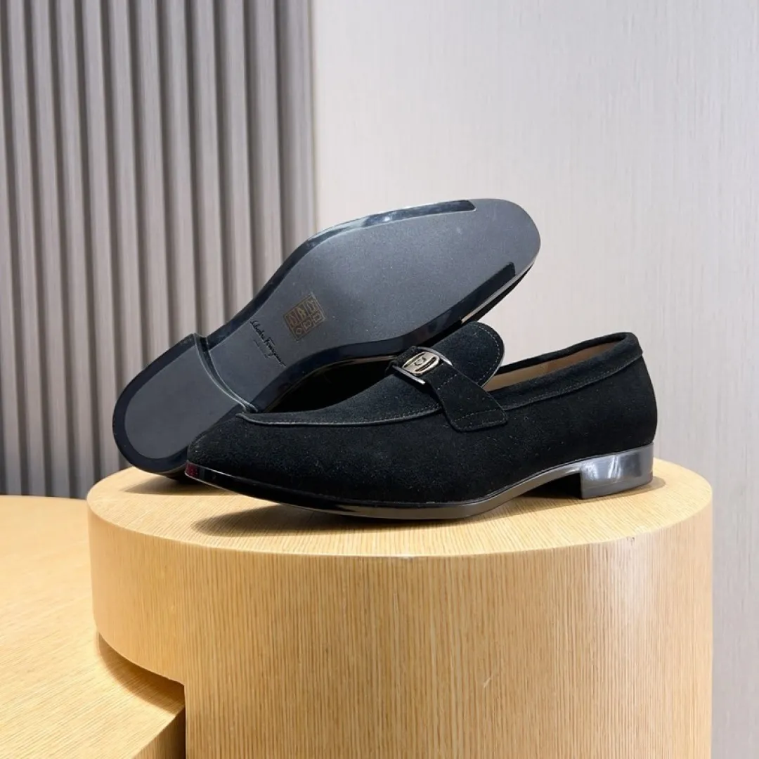 Factory P620💰🔥《Ferragamo》👏Latest•High-end top brand luxury~purchasing agent, top~quality. New fashionable business men's shoes🔜The uppers are made of original cashmere cowhide➕cowhide·lining, with fine workmanship. The original stylish and soft combination wear-resistant and non-slip outsole is light and comfortable on the feet. The real thing looks better in real life. Size: 38/44